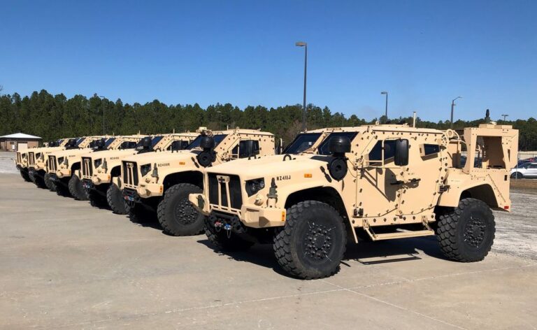 A group of Humvees