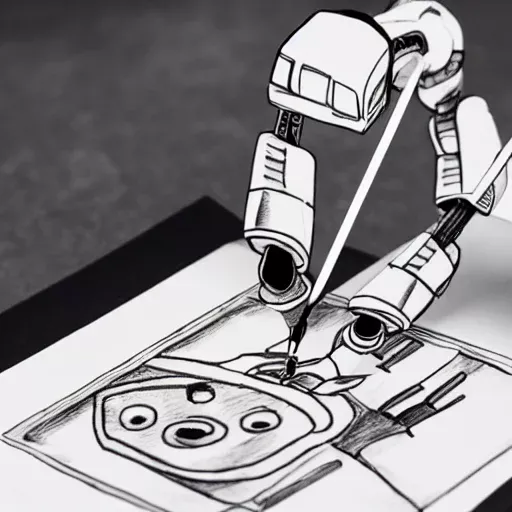 Robot drawing himself